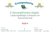 2.Smartphones Apple Leistungsfähige Computer im Taschenformat App’s Ruedi Knupp Joachim Vetter 17.09.2014 15.04.2015 Joachim Vetter Ruedi Knupp Iphones+Apps.