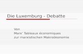 Die Luxemburg - Debatte Von Marx’ Tableaux économiques zur marxistischen Makroökonomie.