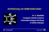 slides/cactvs/hdt.ppt © Ihlenfeldt 1999 C3C3 Archivierung von Multimedia-Daten W. D. Ihlenfeldt Computer-Chemie-Centrum Universität Erlangen-Nürnberg.