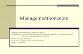Managementkonzepte Universität Duisburg-Essen, Standort Duisburg Hauptseminar: Reorganisation im Kontext von Arbeitsorganisation, Technikeinsatz und Berufs-