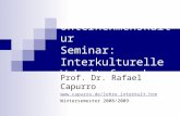Unternehmenskultur Seminar: Interkulturelle Websiteforschung Prof. Dr. Rafael Capurro  Wintersemester 2008/2009.