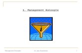 Management Konzepte Dr. Jens Stuhldreier 1 1. Management Konzepte