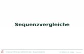 Vorlesung Einführung in die Bioinformatik - U. Scholz & M. Lange Folie #3-1 Sequenzvergleiche Sequenzvergleiche.