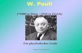 J.Kepler Universität Linz1 W. Pauli (*1900 in Wien, +1958 in Zürich) Ein physikalisches Genie.