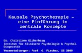 Kausale Psychotherapie – eine Einführung in zentrale Konzepte Dr. Christiane Eichenberg Institut für Klinische Psychologie & Psychol. Diagnostik Veranstaltungen:
