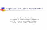 Objektorientierte Komponenten Auf der Basis des Artikels „Integrating Independent Components with On- Demand Remodularization“ von M. Mezini und K. Ostermann.