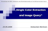 „Single Color Extraction Sebastian Bertram Proseminar SS 2005: Distanzen und Ähnlichkeitsmaße im hochdimensionalen Raum and Image Query“ 23.05.2005.