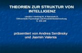 THEORIEN ZUR STRUKTUR VON INTELLIGENZ Literatur: Amelang,M. & Bartussek,D. Differentielle Psychologie und Persönlichkeitsforschung S. 166-190 präsentiert.