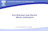 Www.gabw.de Von Burnout zum Burnin Werte verkörpern Gesundheits Akademie Bad Wilhelmshöhe Dr. med. Michael D.F. Schmidt.