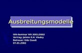 AusbreitungsmodelleAusbreitungsmodelle GIS-Seminar WS 2001/2002 Vortrag: Jaimie E.H. Viadoy Betreuer: Udo Quadt 07.01.2002.