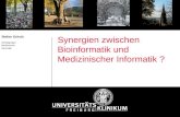 Synergien zwischen Bioinformatik und Medizinischer Informatik ? Stefan Schulz Arbeitsgruppe Medizinische Informatik.