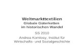 Weltmarkttextilien Globale Güterketten im historischen Wandel SS 2010 Andrea Komlosy, Institut für Wirtschafts- und Sozialgeschichte.