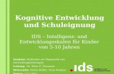 Kognitive Entwicklung und Schuleignung IDS – Intelligenz- und Entwicklungsskalen für Kinder von 5-10 Jahren Seminar: Methoden zur Diagnostik von Entwicklungsstörungen.