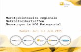 Marktgebietsweite regionale Netzbetreibertreffen Neuerungen im NCG Datenportal Market, Juni bis Juli 2015.