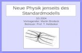 Neue Physik jenseits des Standardmodells SS 2004 Vortragender: Martin Brodeck Betreuer: Prof. T. Hebbeker.