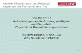 1 IDW RS FAIT 4 Anforderungen an die Ordnungsmäßigkeit und Sicherheit IT-gestützter Konsolidierungsprozesse (FN-IDW 10/2012, S. 552, und WPg Supplement.