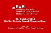 PHZ Zentralschweiz – Zug, 30.9.2009 29. Oktober 2014 Kleider Tausch Rausch Wabern, Bern Silvie Lang Erklärung von Bern, Clean Clothes Campaign Schweiz.