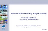 Wirtschaftsförderung Hagen GmbH Claudia Rentrop - Gründung, Fördermittel - Fleyer Str. 196. 58097 Hagen, Tel. 02331- 80 99 65 , .