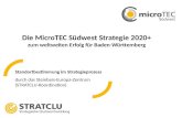 Standortbestimmung im Strategieprozess durch das Steinbeis-Europa-Zentrum (STRATCLU-Koordination) Die MicroTEC Südwest Strategie 2020+ zum weltweiten Erfolg.