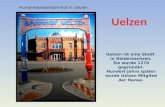 Hundertwasserbahnhof in Uelzen Uelzen ist eine Stadt in Niedersachsen. Sie wurde 1270 gegründet. Hundert Jahre später wurde Uelzen Mitglied der Hanse.