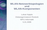 WLAN-Netzwerktopologien und WLAN-Komponenten Lukas Kappis Ostseegymnasium Rostock WPU-Informatik 5.01.2009.