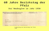 60 Jahre Bezirkstag der Pfalz Der Neubeginn im Jahr 1950 Einberufung des Bezirkstags der Pfalz 1950.