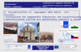 Projekttreffen 15. September 2014 Děčín (CZ) „Fachzentrum für angewandte Simulation und Visualisierung“ – „Specializované centrum pro aplikovanou simulaci.