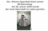 Der Opernball ist jedes Jahr der gesellschaftliche Höhepunkt der Ballsaison im Wiener Fasching. Er findet immer in der Wiener Staatsoper statt, üblicherweise.