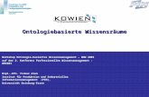 Ontologiebasierte Wissensräume Workshop Ontologie-basiertes Wissensmanagement – WOW 2003 auf der 2. Konferenz Professionelles Wissensmanagement - WM2003.