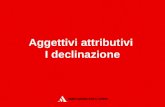 Aggettivi attributivi I declinazione. Definizione L’aggettivo può avere funzione attributiva o predicativa. L’aggettivo attributivo precede sempre il.