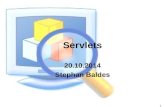 1 Servlets 20.10.2014 Stephan Baldes. 2 Was ist ein Servlet? S E R V L E T = Eine auf Java-Technologie basierte Web-Komponente, die von einem Container.