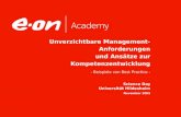 Unverzichtbare Management- Anforderungen und Ansätze zur Kompetenzentwicklung - Beispiele von Best Practice - Science Day Universität Hildesheim November