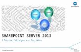 1 Konica Minolta IT Solutions Prinzip Partnerschaft SHAREPOINT SERVER 2013 Praxiserfahrungen aus Projekten