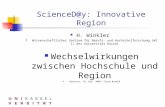 ScienceD@y: Innovative Region H. Winkler Wissenschaftliches Zentrum für Berufs- und Hochschulforschung (WZ 1) der Universität Kassel Wechselwirkungen.