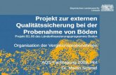 Bayerisches Landesamt für Umwelt Projekt zur externen Qualitätssicherung bei der Probenahme von Böden Projekt B1.08 des Länderfinanzierungsprogramms Boden.