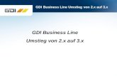 GDI Business Line Umstieg von 2.x auf 3.x GDI Business Line Umstieg von 2.x auf 3.x.