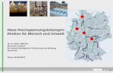 2014 Neue Hochspannungsleitungen: Risiken für Mensch und Umwelt Dr. H.-Peter Neitzke, ECOLOG-Institut für sozial-ökologische Forschung und Bildung Hannover.