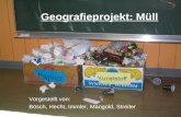 Geografieprojekt: Müll Vorgestellt von: Bösch, Hecht, Immler, Mangold, Streiter