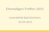 Ehemaligen-Treffen 2015 Luisenklinik Bad Dürrheim 26.09.2015.