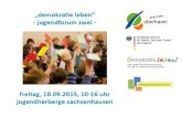 „Wie funktioniert Demokratie im Landkreis Oberhavel und was können/dürfen/sollen Jugendliche dabei tun?“