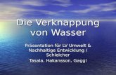 Die Verknappung von Wasser Präsentation für LV Umwelt & Nachhaltige Entwicklung / Schleicher Tasala, Hakansson, Gaggl.