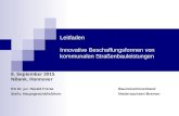Leitfaden Innovative Beschaffungsformen von kommunalen Straßenbauleistungen 8. September 2015 NBank, Hannover RA Dr. jur. Harald FreiseBauindustrieverband.