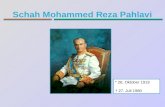 Schah Mohammed Reza Pahlavi * 26. Oktober 1919 † 27. Juli 1980.