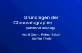 Prof. aza1 Grundlagen der Chromatographie (Additional Reading) Astrid Zuern, Reiner Salzer Steffen Thiele.