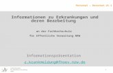 Personal – Dezernat 21.1 Informationen zu Erkrankungen und deren Bearbeitung an der Fachhochschule für öffentliche Verwaltung NRW Informationspräsentation.