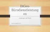 DiGeo- Bürodienstleistungen Leistungen und Preise ©Dirk Georgodimos 2015.