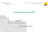 Grunderwerbsteuer NEU Michaela Christiner Barbara Gunacker-Slawitsch Graz, 25. November 2015.