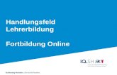 Schleswig-Holstein. Der echte Norden. Handlungsfeld Lehrerbildung Fortbildung Online