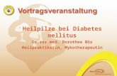 Heilpilze bei Diabetes mellitus Dr.rer.med. Dorothee Bös Heilpraktikerin, Mykotherapeutin.