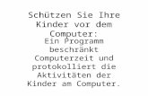 Schützen Sie Ihre Kinder vor dem Computer: Ein Programm beschränkt Computerzeit und protokolliert die Aktivitäten der Kinder am Computer.